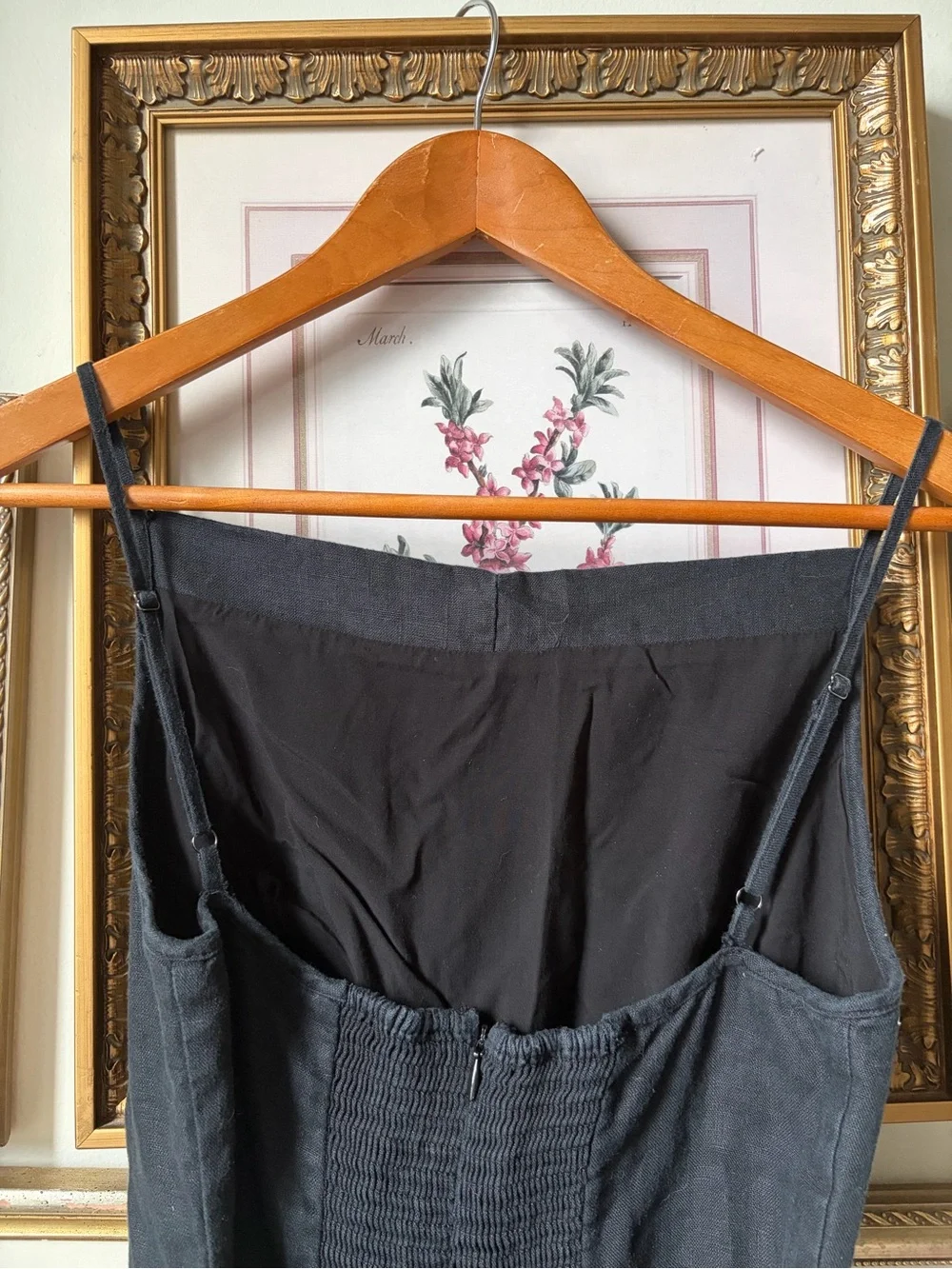 Reformation Ciara Linen Jumpsuit Black Size 6